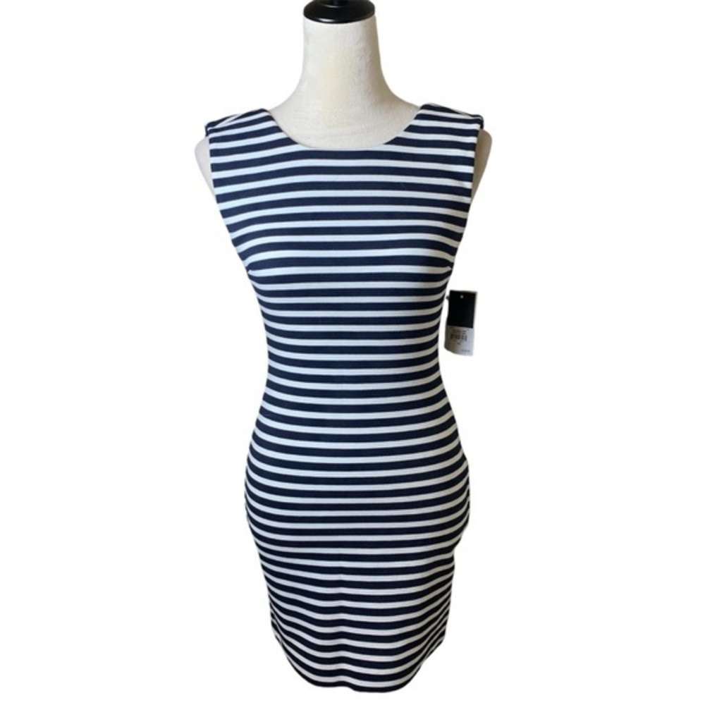 Juicy Couture Avery Stripe Ponte Bodycon Mini Dress XS | Coastal Nautical Preppy
